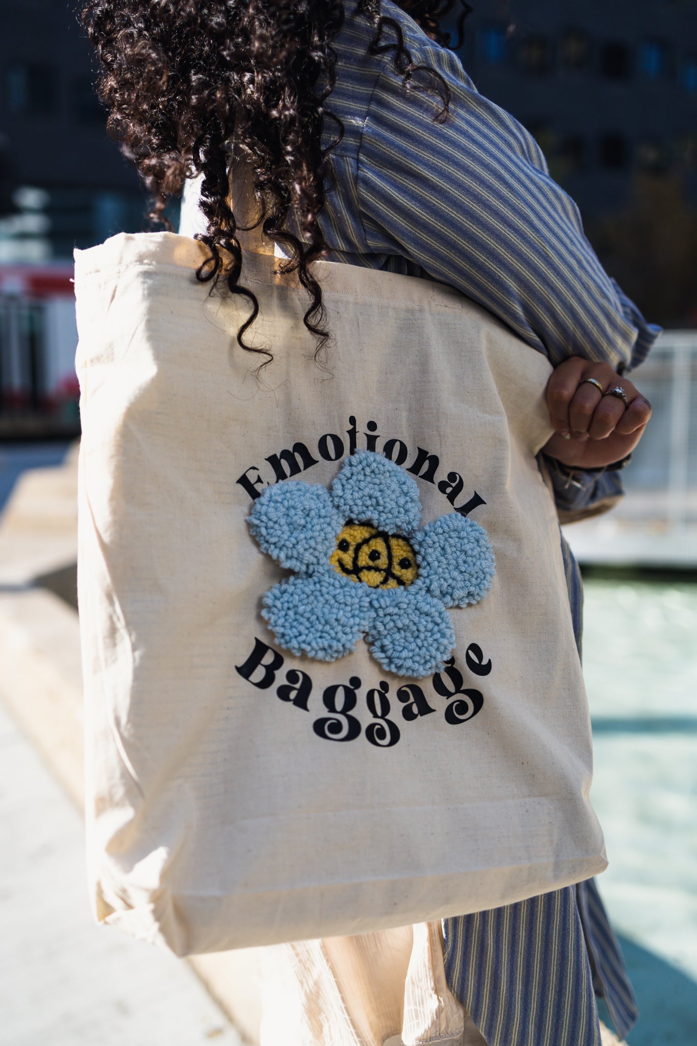 Emotional Baggage Blue Tote Bag