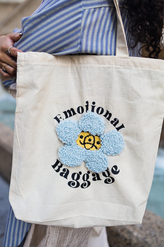 Emotional Baggage Blue Tote Bag